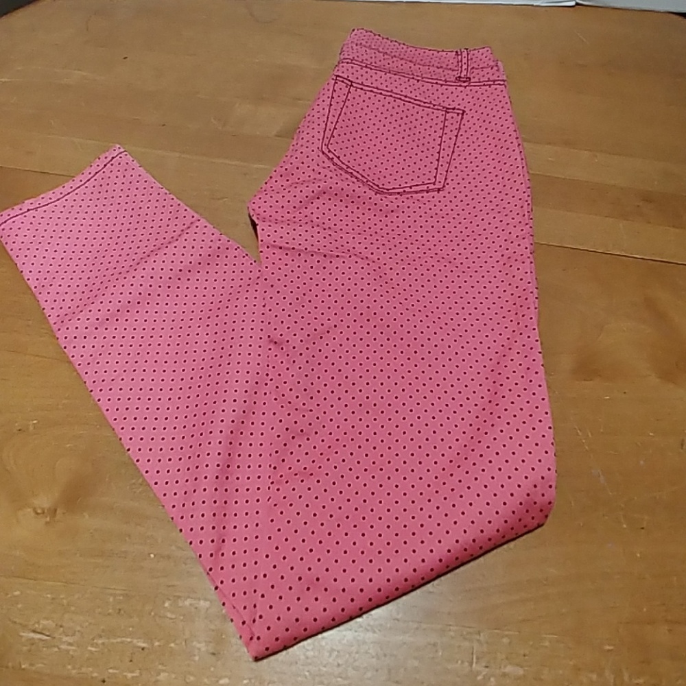 BeBop pants pink with black polka dots 3